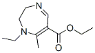 1H-1,4-Diazepine-6-carboxylicacid,1-ethyl-2,3-dihydro-7-methyl-,ethylester(9CI) 结构式