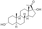 5-ALPHA-妊娠-3-ALPHA-17-二醇-20-酮 结构式