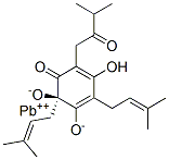 (R)-3,5,6-trihydroxy-4,6-bis(3-methylbut-2-enyl)-2-(3-methyl-2-oxobutyl)cyclohexa-2,4-dien-1-one, lead salt Struktur