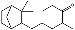 4-[(3,3-ジメチルビシクロ[2.2.1]ヘプタン-2-イル)メチル]-2-メチルシクロヘキサノン 化学構造式