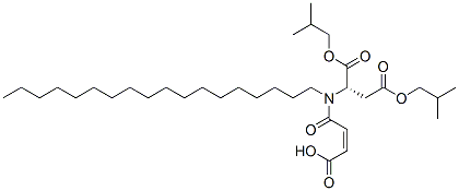 Z-N-(3-羧-1-氧-2-丙烯基)-N-十八烷基-L-天冬氨乙酸双(2-甲基丙基)酯, 68906-34-3, 结构式