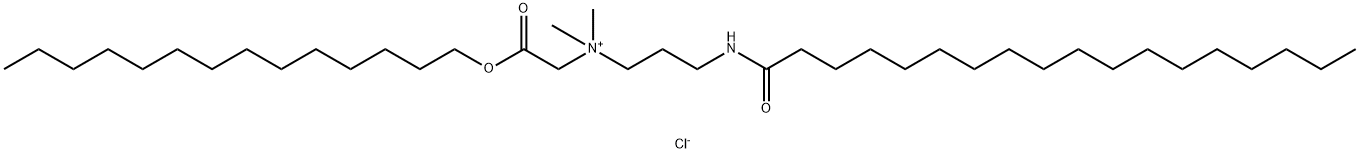 dimethyl[3-[(1-oxooctadecyl)amino]propyl][2-oxo-2-(tetradecyloxy)ethyl]ammonium chloride 化学構造式