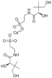 2-[((2R)-2,4-ジヒドロキシ-3,3-ジメチル-1-オキソブチル)アミノ]-1-エタンスルホン酸/カルシウム,(1:x) 化学構造式