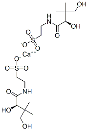 calcium bis[(R)-2-[(2,4-dihydroxy-3,3-dimethyl-1-oxobutyl)amino]ethane-1-sulphonate] Structure