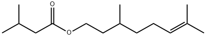 CITRONELLYL ISOVALERATE|3,7-二甲基-6-辛烯基-3-甲基丁酸酯