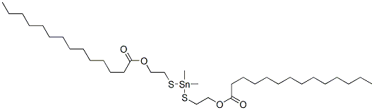 (dimethylstannylene)bis(thioethylene) dimyristate Struktur