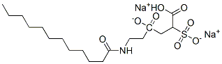 disodium 4-[2-[(1-oxododecyl)amino]ethyl] 2-sulphonatosuccinate Struktur