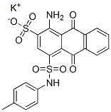 1-アミノ-9,10-ジヒドロ-4-[[(4-メチルフェニル)アミノ]スルホニル]-9,10-ジオキソ-2-アントラセンスルホン酸カリウム 化学構造式