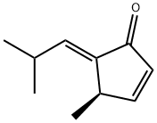 2-Cyclopenten-1-one, 4-methyl-5-(2-methylpropylidene)-, (4R,5E)- (9CI) 结构式