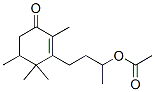 3-(3-アセチルオキシブチル)-2,4,4,5-テトラメチル-2-シクロヘキセン-1-オン 化学構造式