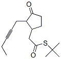 (3-Oxo-2-pent-2-ynylcyclopentyl)thioacetic acid, S-t-butyl ester Struktur