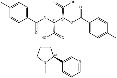 S-(-)-3-(1-Methyl-2-pyrrolidinyl)pyridiniuM (+)-Di-p-toluoyl Tartrate Struktur