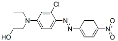 2-[[3-クロロ-4-[(4-ニトロフェニル)アゾ]フェニル]エチルアミノ]エタノール 化学構造式