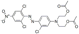 2,2'-[[3-chloro-4-[(2,6-dichloro-4-nitrophenyl)azo]phenyl]imino]bisethyl diacetate Structure