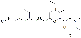 1-(diethylamino)-3-[2-(diethylamino)-1-[[(2-ethylpentyl)oxy]methyl]ethoxy]propan-2-ol dihydrochloride 结构式