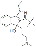 1,4-Dihydro-3-tert-butyl-4-(3-dimethylaminopropyl)-1-ethylindeno[1,2-c]pyrazol-4-ol Struktur