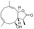 (3S,3aR,4S,6E,10E,11aR)-2,3,3a,4,5,8,9,11a-オクタヒドロ-4-ヒドロキシ-3,6,10-トリメチルシクロデカ[b]フラン-2-オン 化学構造式