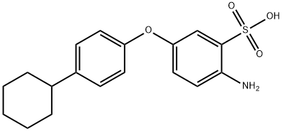 2-amino-5-(4-cyclohexylphenoxy)benzenesulphonic acid,68957-41-5,结构式