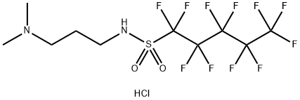 N-[3-(dimethylamino)propyl]-1,1,2,2,3,3,4,4,5,5,5-undecafluoropentane-1-sulphonamide monohydrochloride  Structure