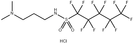 N-[3-(dimethylamino)propyl]-1,1,2,2,3,3,4,4,5,5,5-undecafluoropentane-1-sulphonamide monohydrochloride Structure