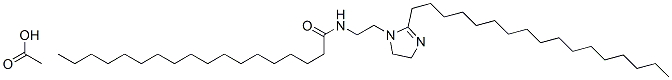 N-[2-(2-heptadecyl-4,5-dihydro-1H-imidazol-1-yl)ethyl]stearamide monoacetate Structure