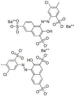 tribarium bis[4-[(5-chloro-4-methyl-2-sulphonatophenyl)azo]-3-hydroxynaphthalene-2,7-disulphonate],68959-10-4,结构式