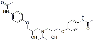 N,N'-[[(1-methylethyl)imino]bis[(2-hydroxy-3,1-propanediyl)oxy-4,1-phenylene]]bisacetamide Struktur