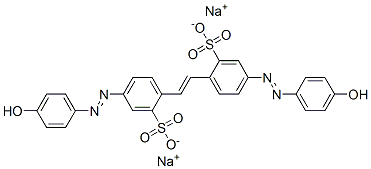 4,4'-bis[(4-hydroxyphenyl)azo]stilbene-2,2'-disulphonic acid, sodium salt Structure