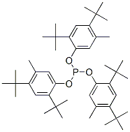 TRIS-(2,4-DI-TERT-BUTYL-5-METHYL-PHENYL)PHOSPHITE,68972-23-6,结构式