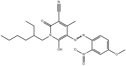 1-(2-ethylhexyl)-1,2-dihydro-6-hydroxy-5-[(4-methoxy-2-nitrophenyl)azo]-4-methyl-2-oxonicotinonitrile Structure