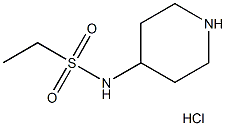 N-(哌啶-4-基)乙烷-1-磺酰胺盐酸盐 结构式