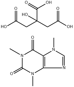 柠檬酸咖啡因,69-22-7,结构式