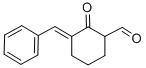 3-BENZYLIDENE-2-OXO-CYCLOHEXANECARBALDEHYDE 化学構造式