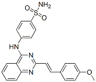 4-[[2-[2-(4-methoxyphenyl)ethenyl]quinazolin-4-yl]amino]benzenesulfona mide 结构式