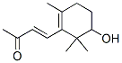 4-(5-ヒドロキシ-2,6,6-トリメチル-1-シクロヘキセニル)-3-ブテン-2-オン 化学構造式