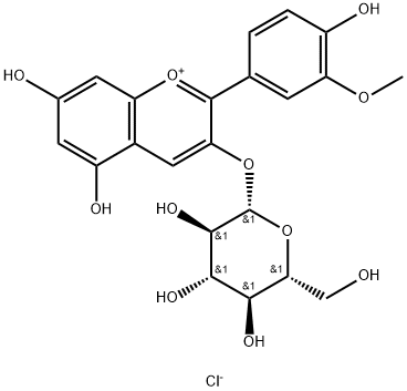 氯化葡萄糖苷芍药素,6906-39-4,结构式