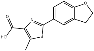 2-(2,3-二氢-1-苯并呋喃-5-YL)-4-甲基-1,3-磺胺-5-羧酸 结构式