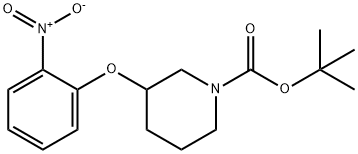3-(2-NITROPHENOXY)PIPERIDINE, N-BOC PROTECTED 化学構造式
