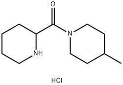 4-甲基哌啶2-哌啶基甲酮盐酸盐 结构式
