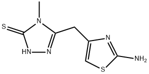 3-[(2-AMINO-1,3-THIAZOL-4-YL)METHYL]-4-METHYL-4,5-DIHYDRO-1H-1,2,4-TRIAZOLE-5-THIONE 结构式