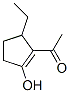 Ethanone, 1-(5-ethyl-2-hydroxy-1-cyclopenten-1-yl)- (9CI) Structure