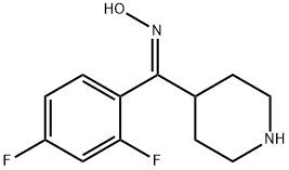 (Z)-(2,4-Difluorophenyl)-4-piperidinylmethanone oxime Struktur