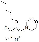 2-メチル-5-モルホリノ-4-ペンチルオキシ-3(2H)-ピリダジノン 化学構造式