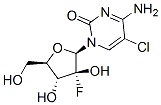 2'-fluoro-5-chloro-1-beta-D-arabinofuranosylcytosine|