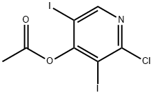 2-Chloro-3,5-diiodopyridine-4-yl=acetate 结构式