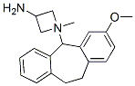 1-[3-Methoxy-10,11-dihydro-5H-dibenzo[a,d]cyclohepten-5-yl]-N-methyl-3-azetidinamine Struktur