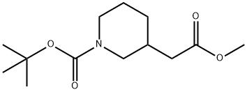 Methyl 1-Boc-3-piperidine acetate Structure