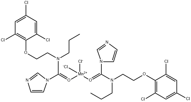 dichlorobis[N-propyl-N-[2-(2,4,6-trichlorophenoxy)ethyl]-1H-imidazole-1-carboxamide]manganese  化学構造式