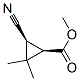 Cyclopropanecarboxylic acid, 3-cyano-2,2-dimethyl-, methyl ester, cis- (9CI) 化学構造式