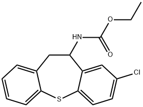 8-クロロ-10-[(エトキシカルボニル)アミノ]-10,11-ジヒドロジベンゾ[b,f]チエピン 化学構造式